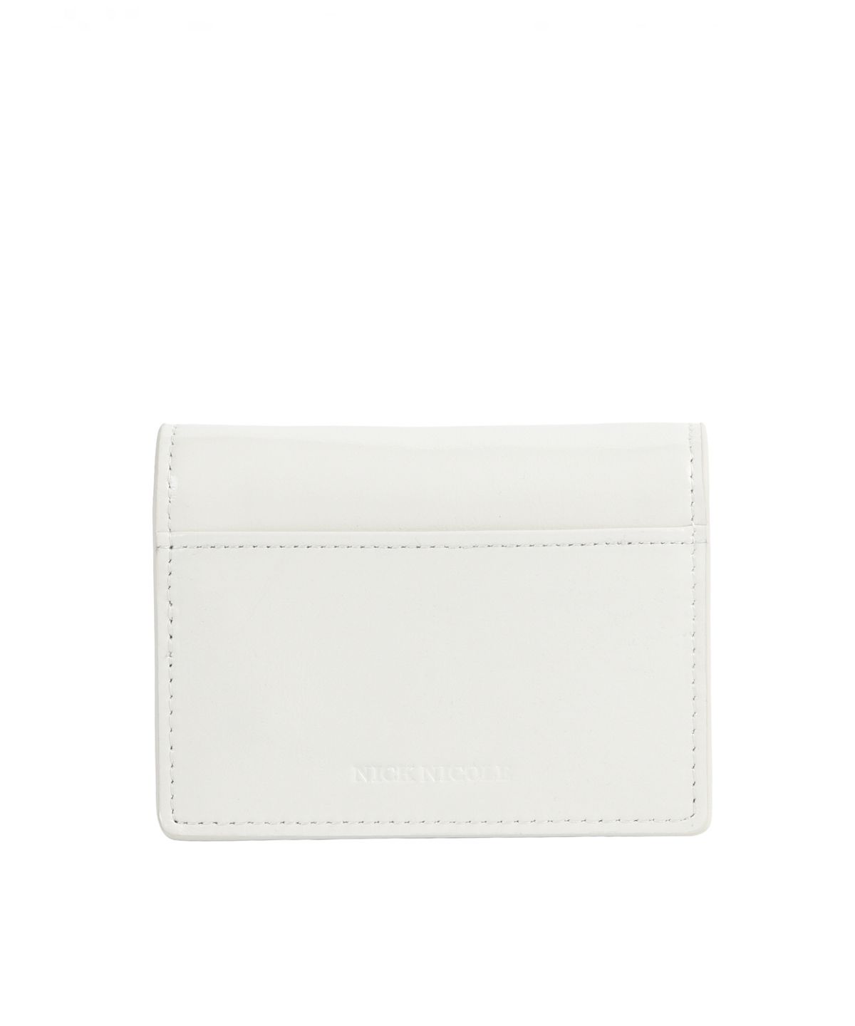 닉앤니콜(NICK&NICOLE) GLOSSY METAL ACCORDION WALLET_CREAM