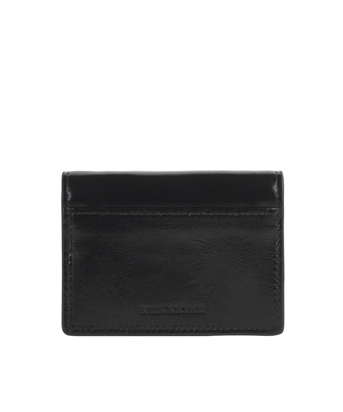 닉앤니콜(NICK&NICOLE) GLOSSY METAL ACCORDION WALLET_BLACK