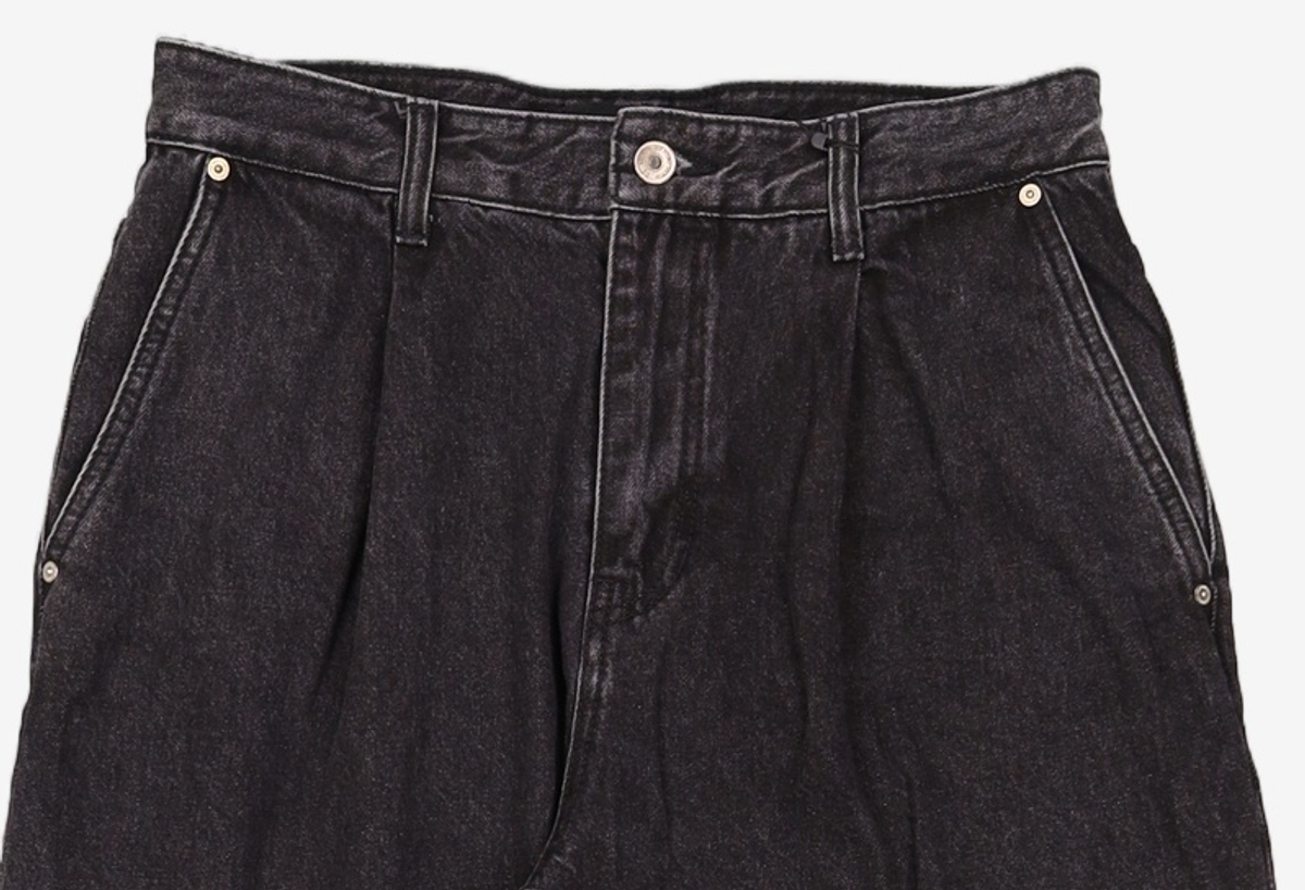 86로드(86ROAD) REAL WIDE ONE TUCK DENIM BLACK / WIDE 32