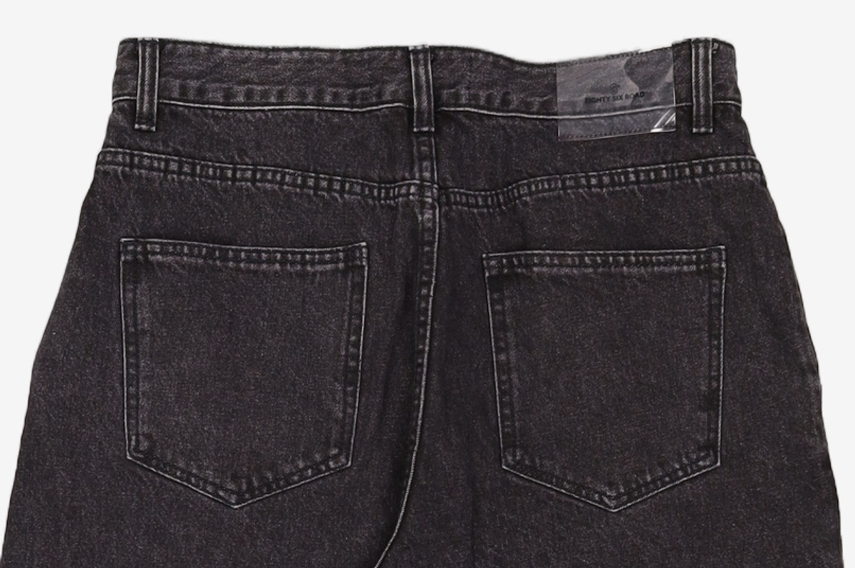 86로드(86ROAD) REAL WIDE ONE TUCK DENIM BLACK / WIDE 32