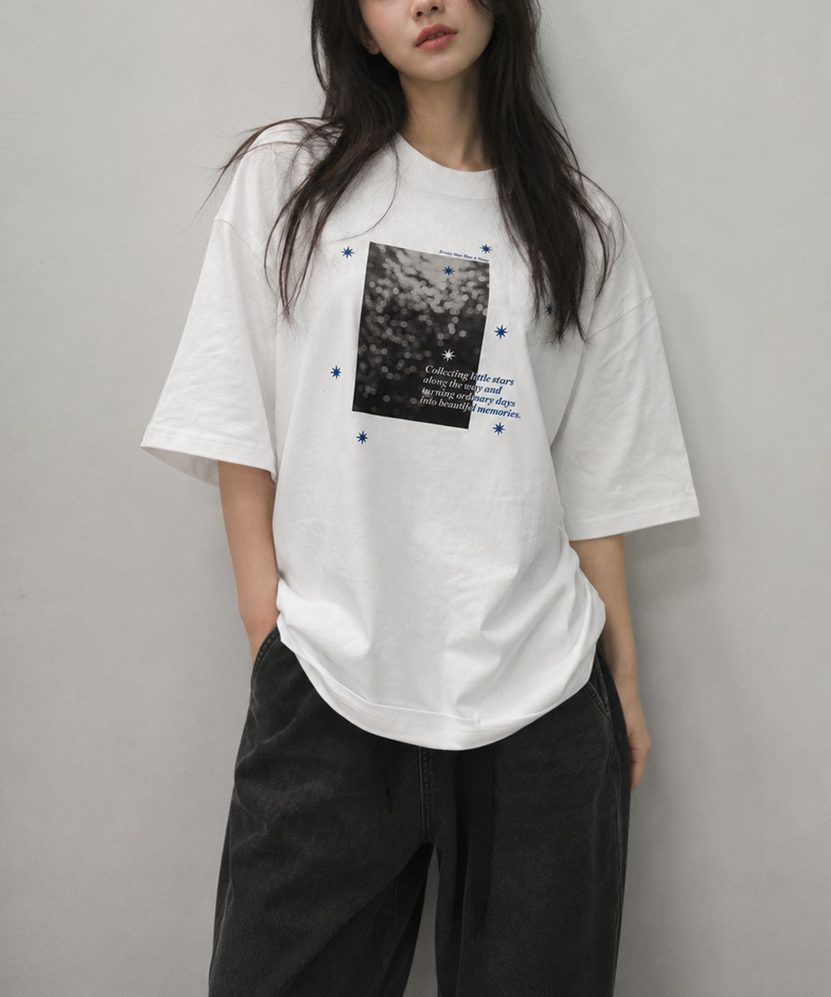 도톤(DOTON) STARLIGHT MEMORY T-SHIRTS (White)