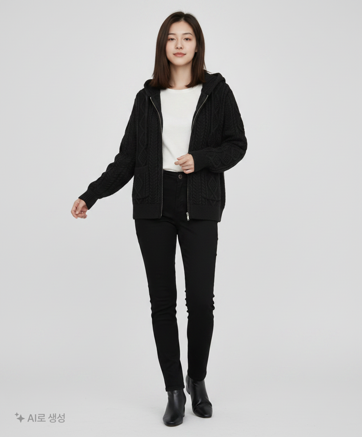 브이투(VTWO) 후드 집업 L