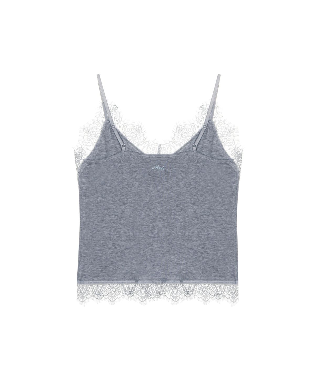 닉앤니콜(NICK&NICOLE) LACE TRIM SLEEVELESS_CHARCOAL