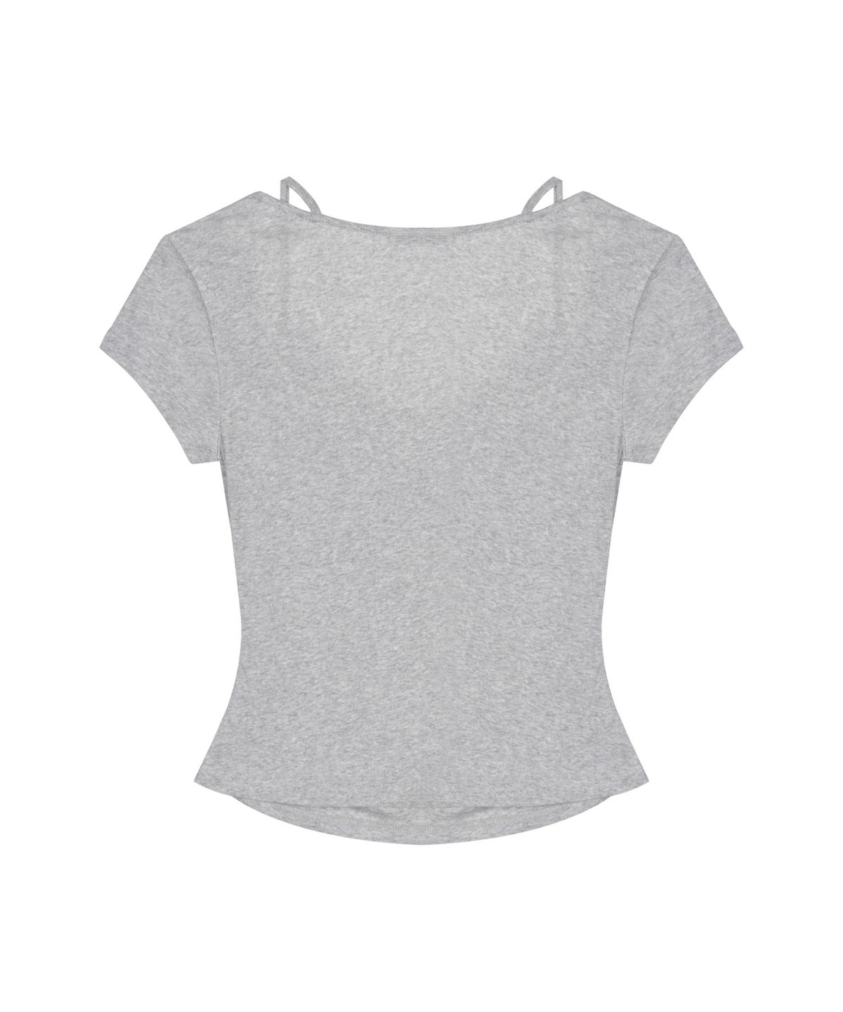 닉앤니콜(NICK&NICOLE) LACE LAYERED COWL TOP_GRAY