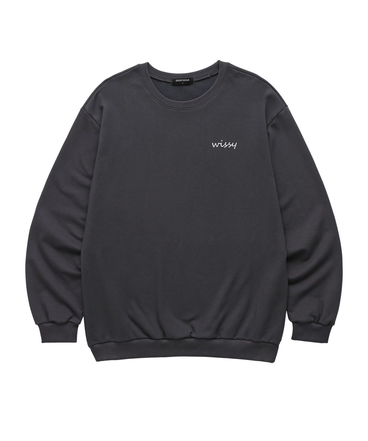 위씨(WISSY) BASIC LOGO 맨투맨 (WLS005) 차콜