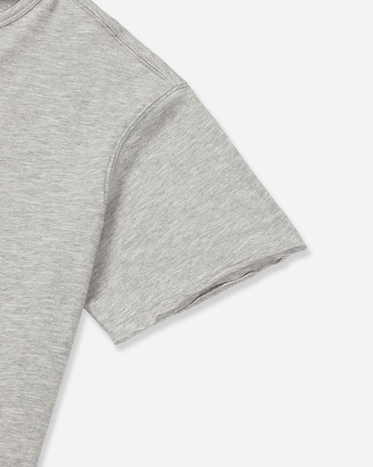 사일런트실러블(SILENTSYLLABLE) Heather half T-shirts / Melange gray
