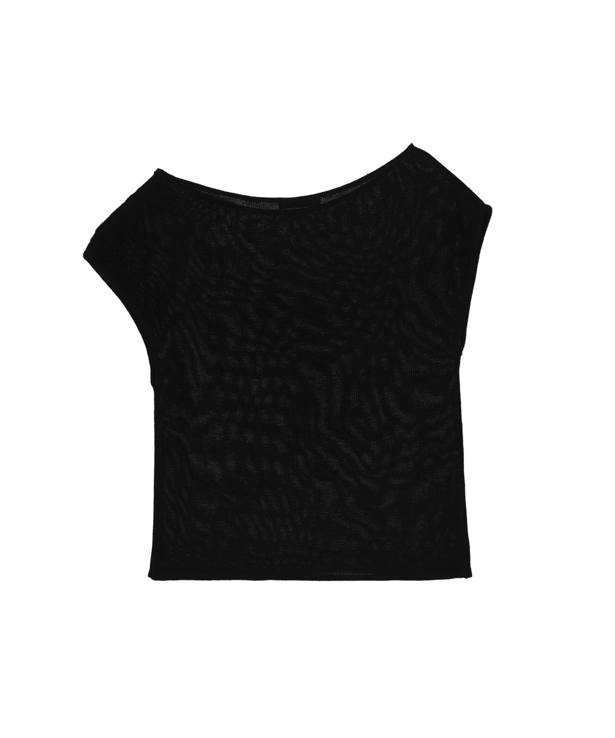 닉앤니콜(NICK&NICOLE) TEXTURED BOAT NECK KNIT TOP_BLACK
