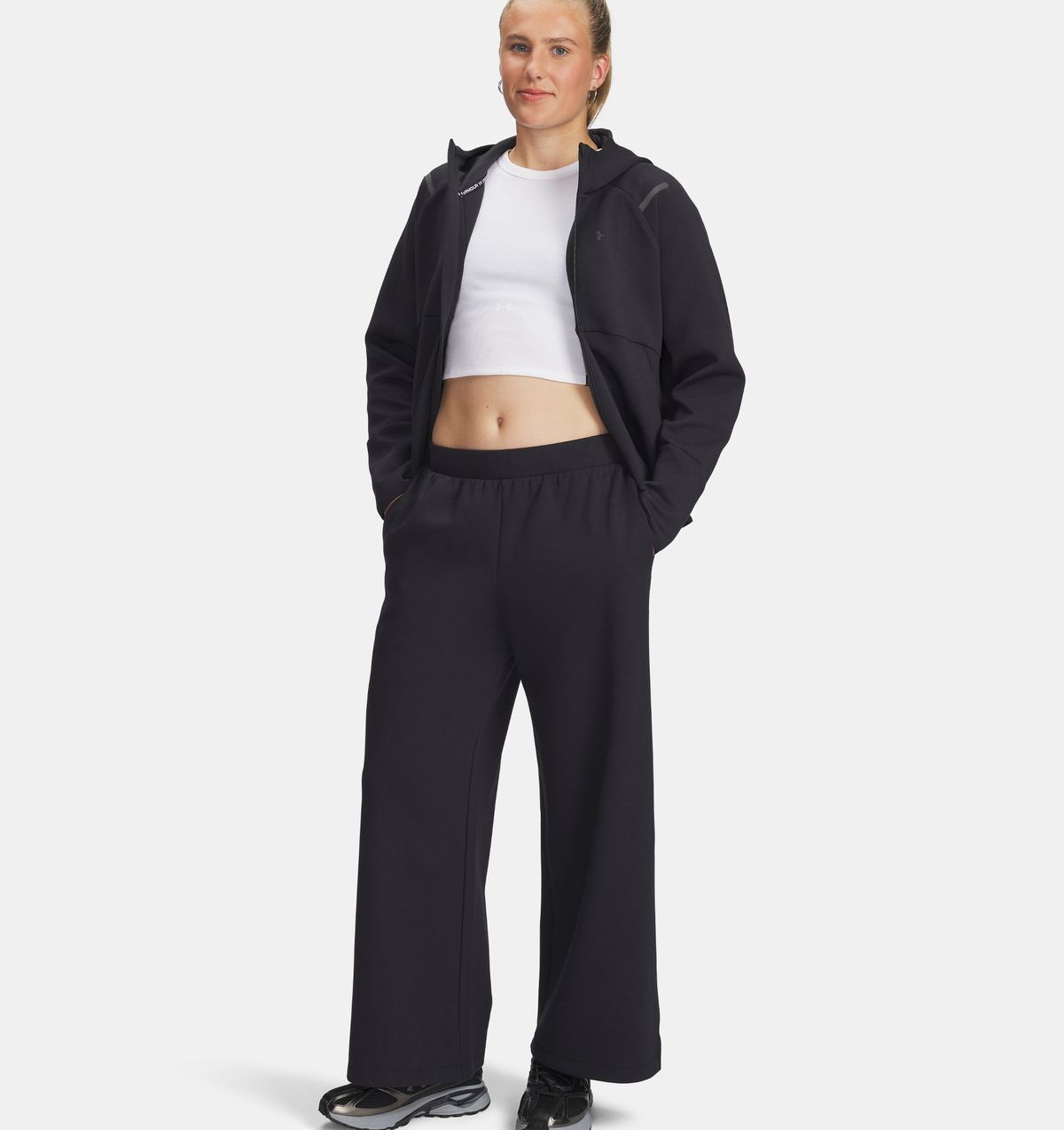 언더아머(UNDERARMOUR) 여성 UA 언스타퍼블 플리스 풀 집1379842-001