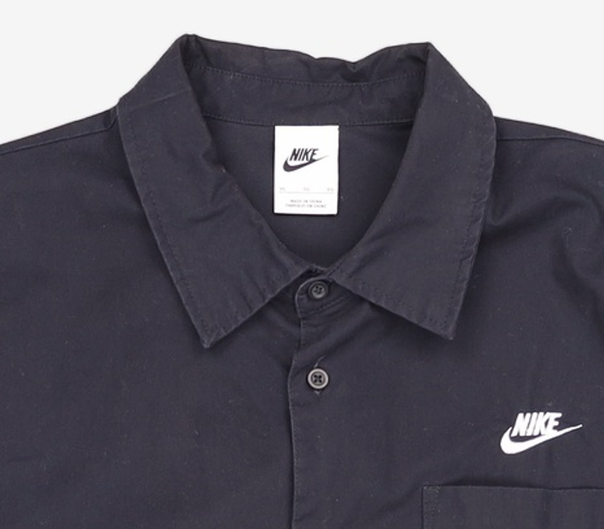 나이키(NIKE) 클럽 반소매 옥스퍼드 버튼업 탑 M - 블랙:화이트 / FN3903-010 105