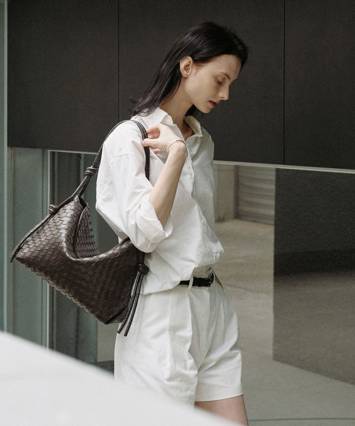 모어모르(MOREMORR) NODI BAG _ weaving brown 위빙백