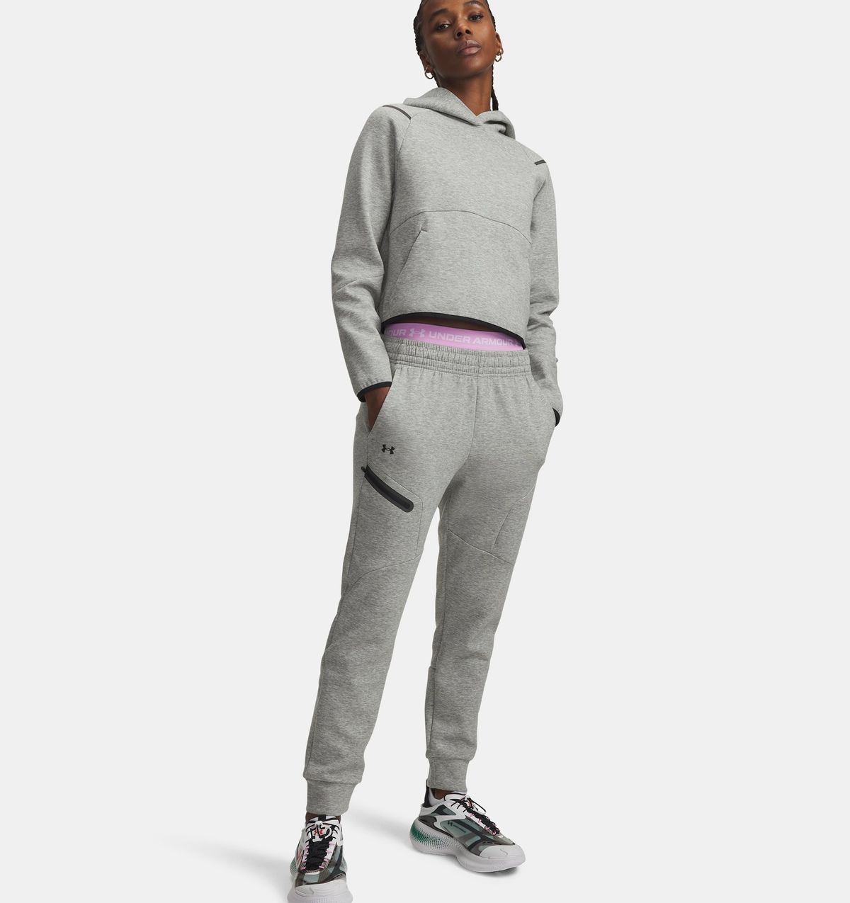 언더아머(UNDERARMOUR) 여성 UA 언스타퍼블 플리스 조거1379846-011