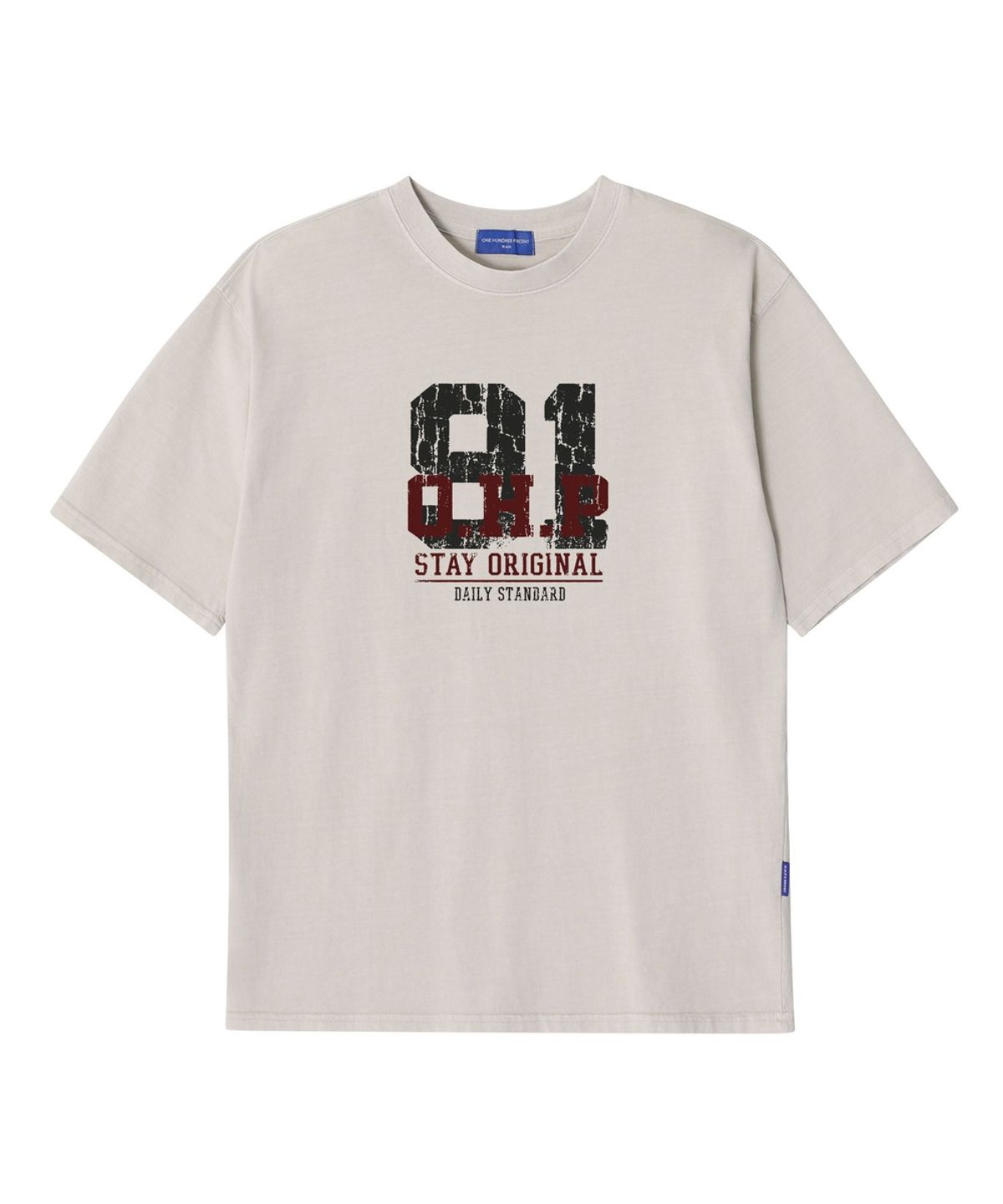 원헌드레드퍼센트(OHP) OHPxJOY 스테이오리지널 피그먼트 반팔티