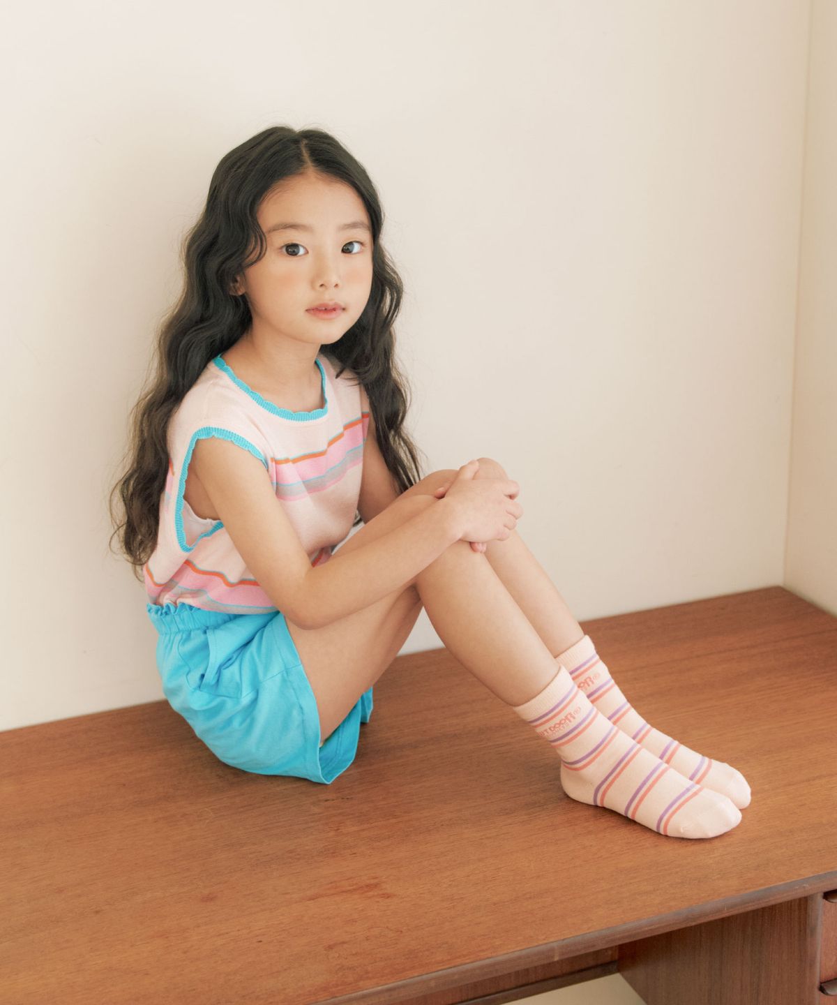 아웃도어 프로덕츠 키즈(OUTDOOR PRODUCTS KIDS) 키즈 캔디 스트라이프 중목 5족 (2color)