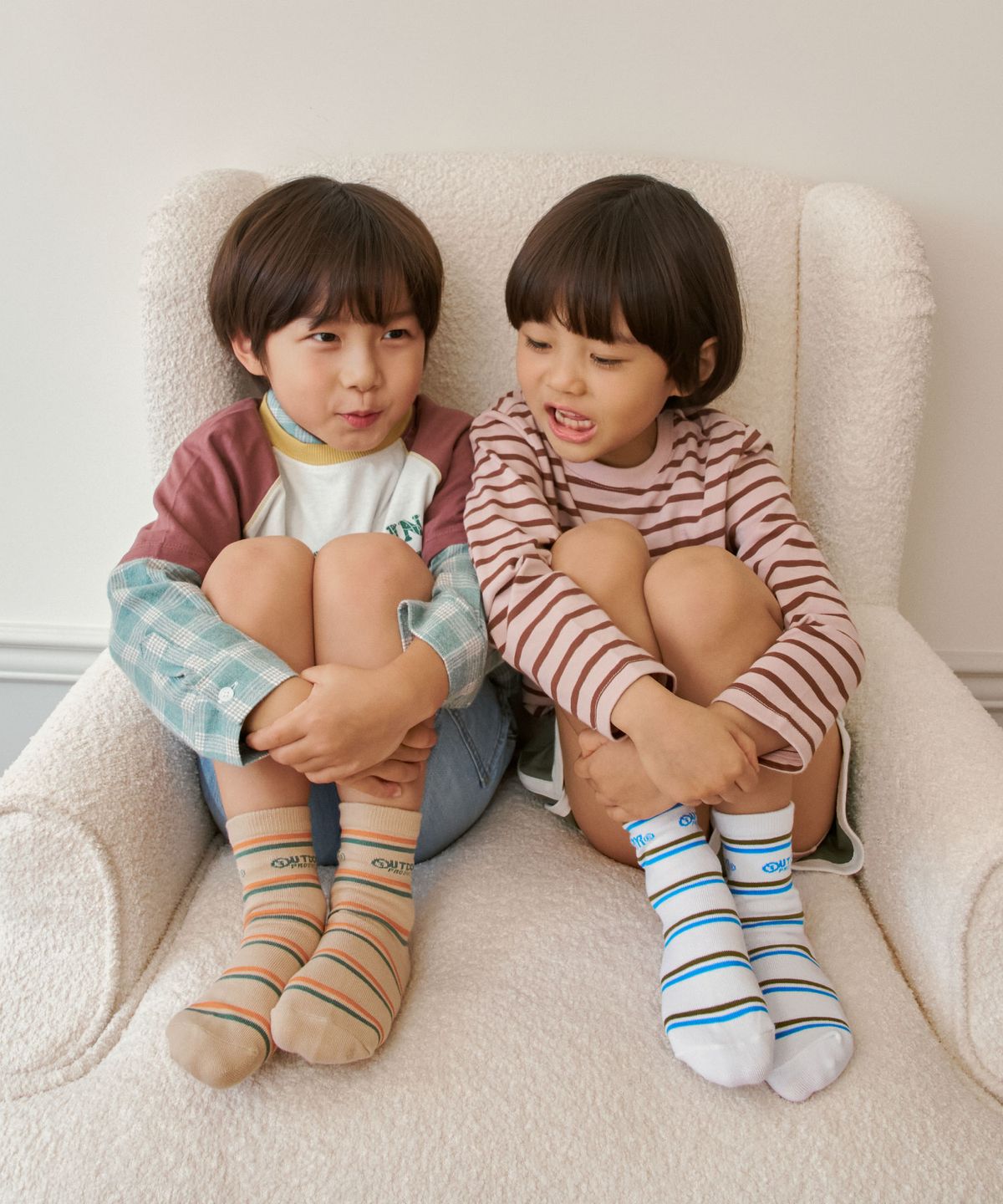 아웃도어 프로덕츠 키즈(OUTDOOR PRODUCTS KIDS) 키즈 캔디 스트라이프 중목 5족 (2color)