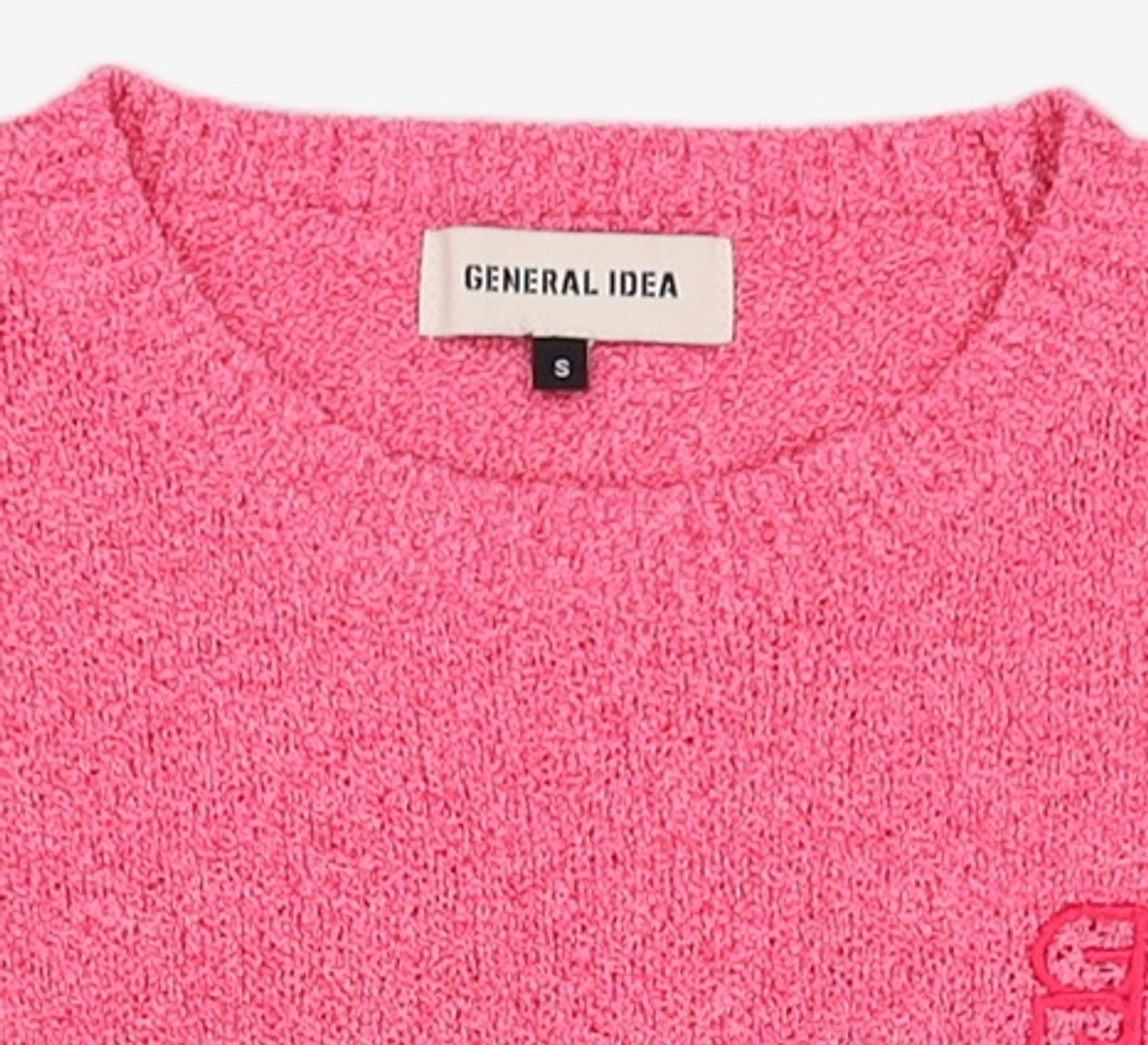 제너럴 아이디어(GENERAL IDEA) GNRL 부클 반팔 니트 [PINK] / SBC2U05020 S