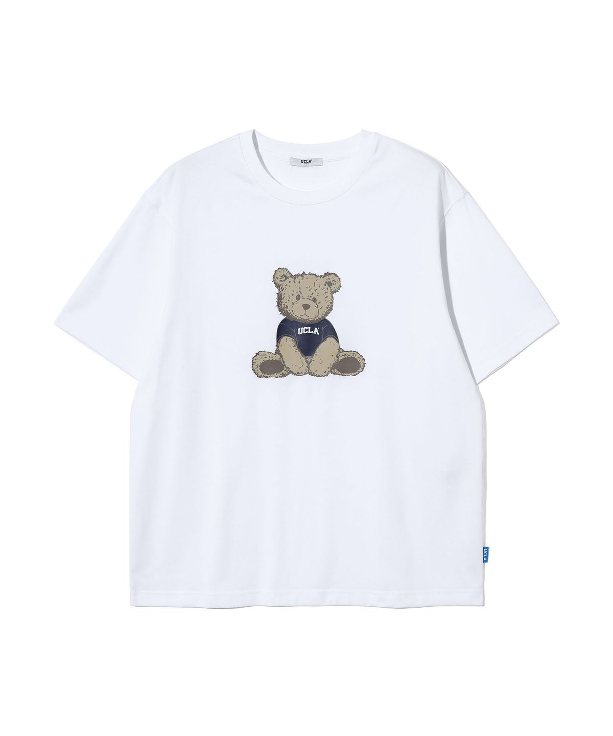 유씨엘에이(UCLA) 남녀공용 릴 베어 오버핏 티셔츠[WHITE](UC6STAD)