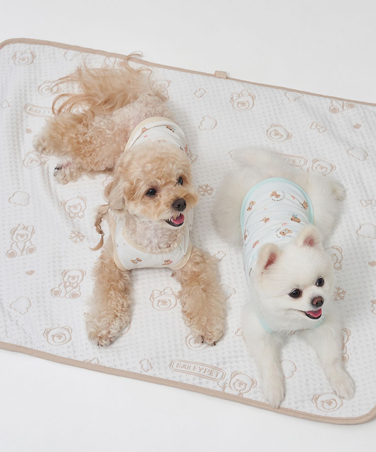 베일리(BAILEY) 강아지 고양이 냉감 여름 쿨매트 스노우테디 쿨링매트
