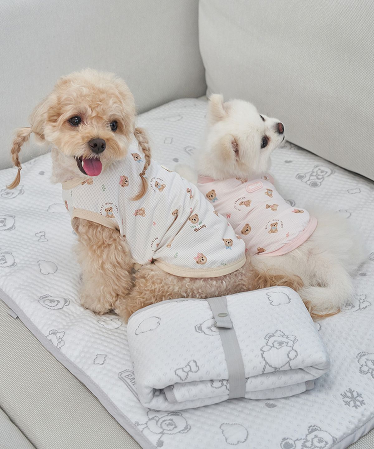 베일리(BAILEY) 강아지 고양이 냉감 여름 쿨매트 스노우테디 쿨링매트