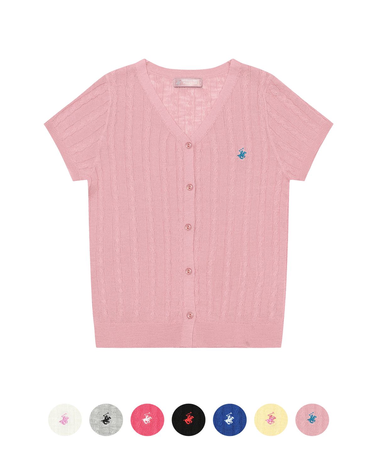 비버리힐스 폴로클럽(BHPOLOCLUB) 여성 썸머 케이블 브이넥 에어 가디건 7Color TK107