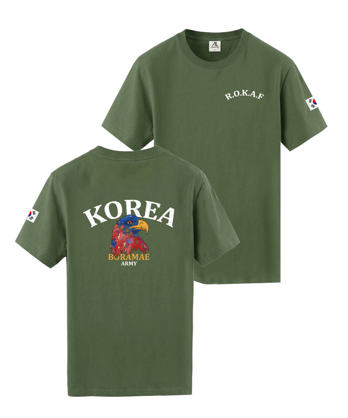 엠블룩(AMBLELOOK) 프리미엄 면스판 로카 반팔티 BORAMAE KOERA (4color)