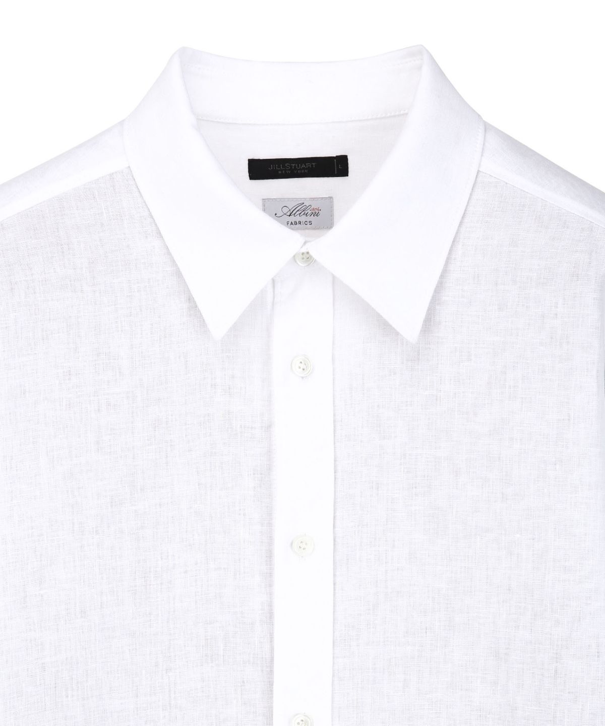 질스튜어트뉴욕 맨(JILLSTUART NEWYORK MEN) [THE TWILL] 내추럴 스트레치 린넨 셔츠  - 화이트 (JNSH6B614WT)
