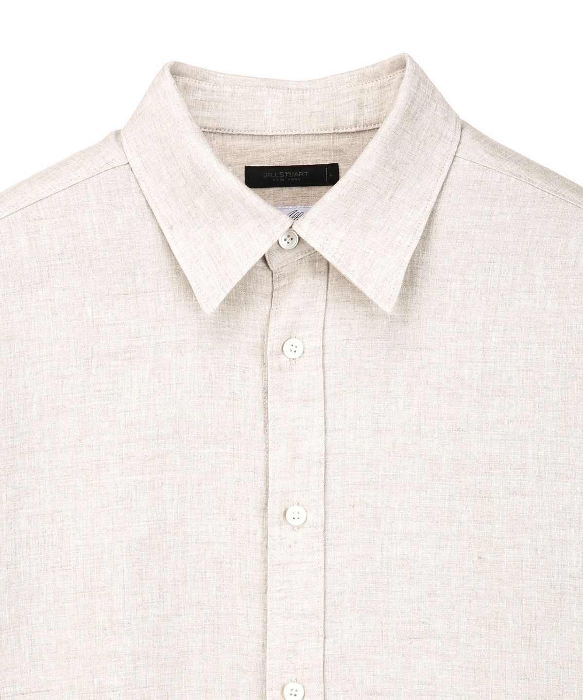 질스튜어트뉴욕 맨(JILLSTUART NEWYORK MEN) [THE TWILL] 내추럴 스트레치 린넨 셔츠  - 라이트베이지 (JNSH6B614I1)