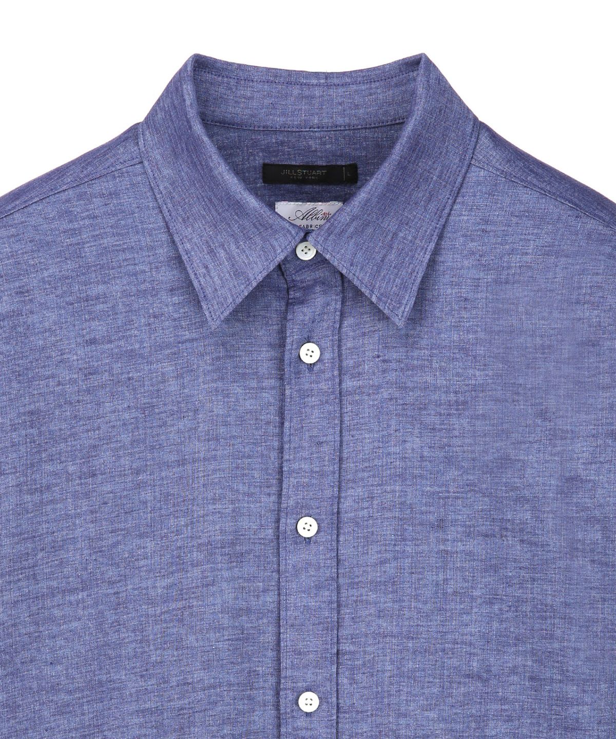 질스튜어트뉴욕 맨(JILLSTUART NEWYORK MEN) [THE TWILL] 내추럴 스트레치 린넨 셔츠  - 블루 (JNSH6B614B2)