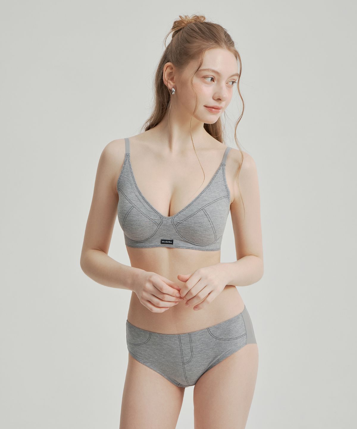 원더브라(WONDERBRA) [4SET] 스티치 퓨징 브라팬티