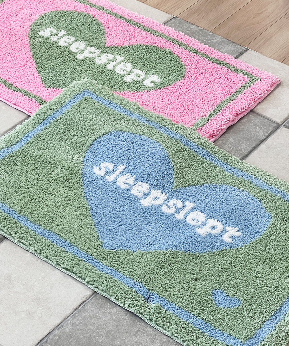 슬립슬랩(SLEEPSLEPT) 포그니 러그발매트 (하트민트)