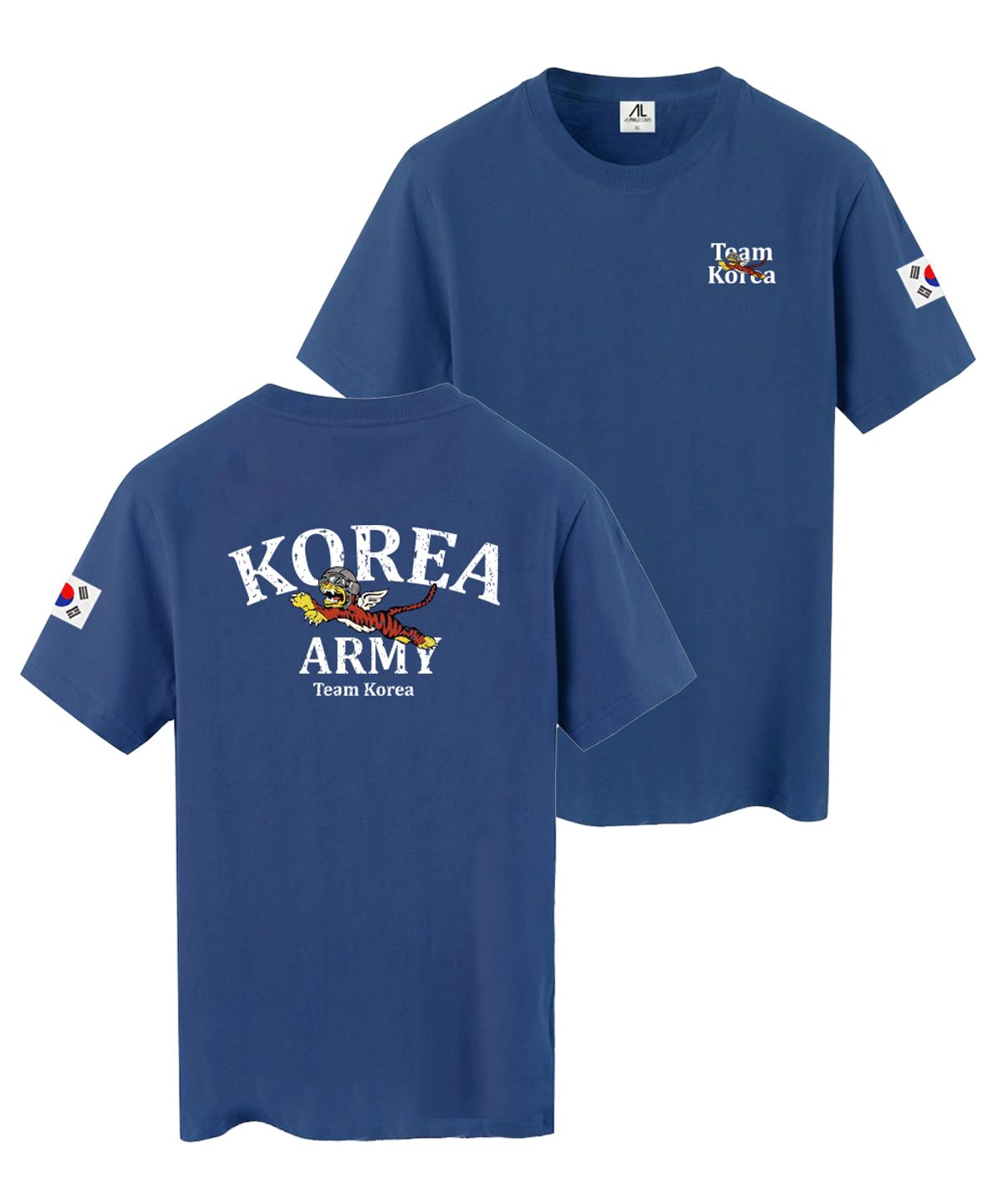 엠블룩(AMBLELOOK) 프리미엄 면스판 로카 반팔티 TIGER ARMY (3color)