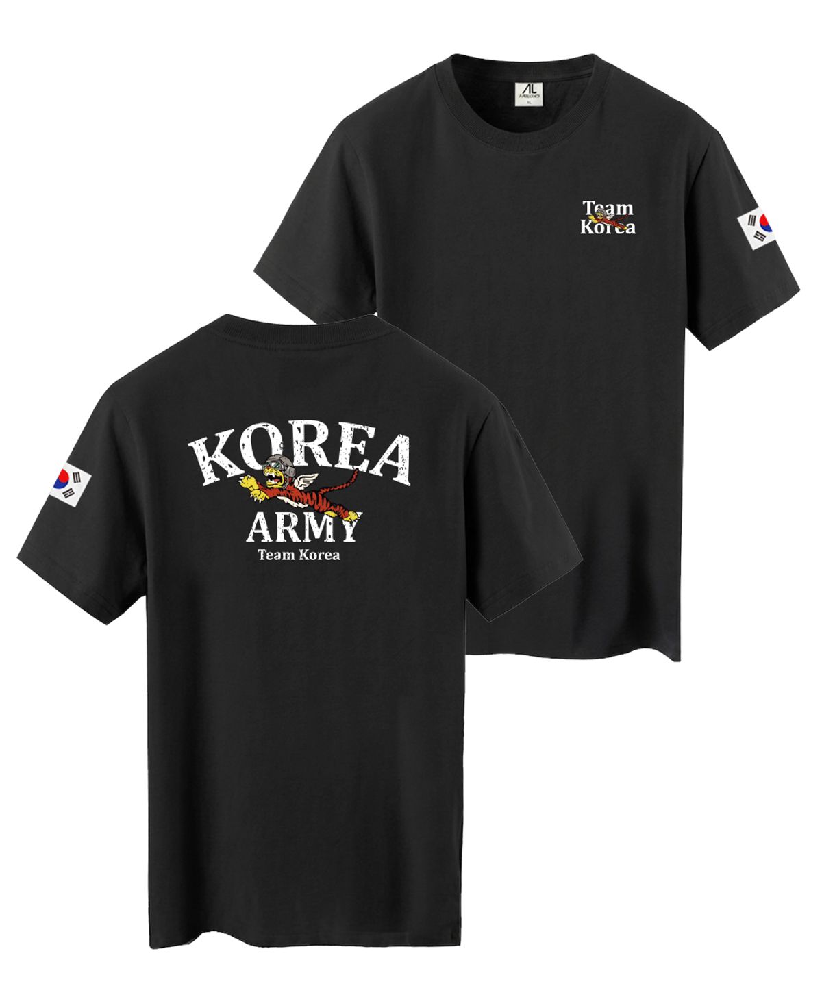 엠블룩(AMBLELOOK) 프리미엄 면스판 로카 반팔티 TIGER ARMY (3color)
