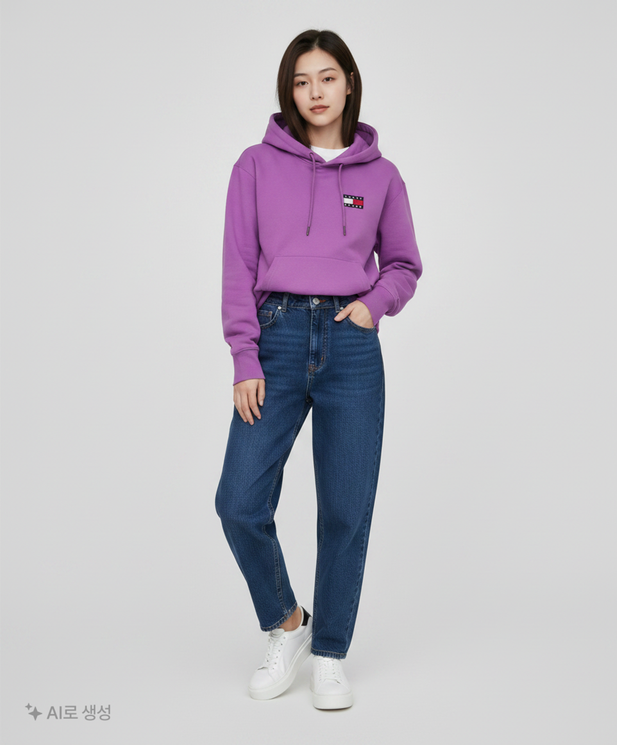 타미진스(TOMMY JEANS) 후드 티셔츠 XXS