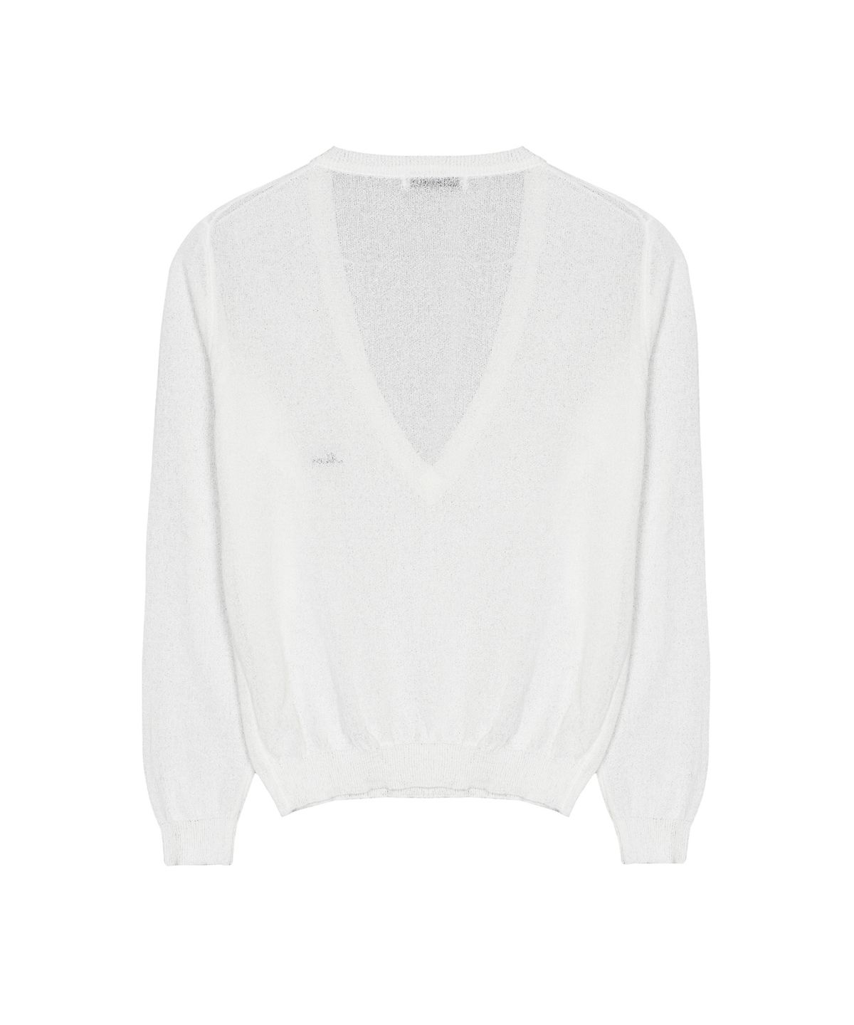 닉앤니콜(NICK&NICOLE) SHEER V-NECK KNIT TOP_IVORY
