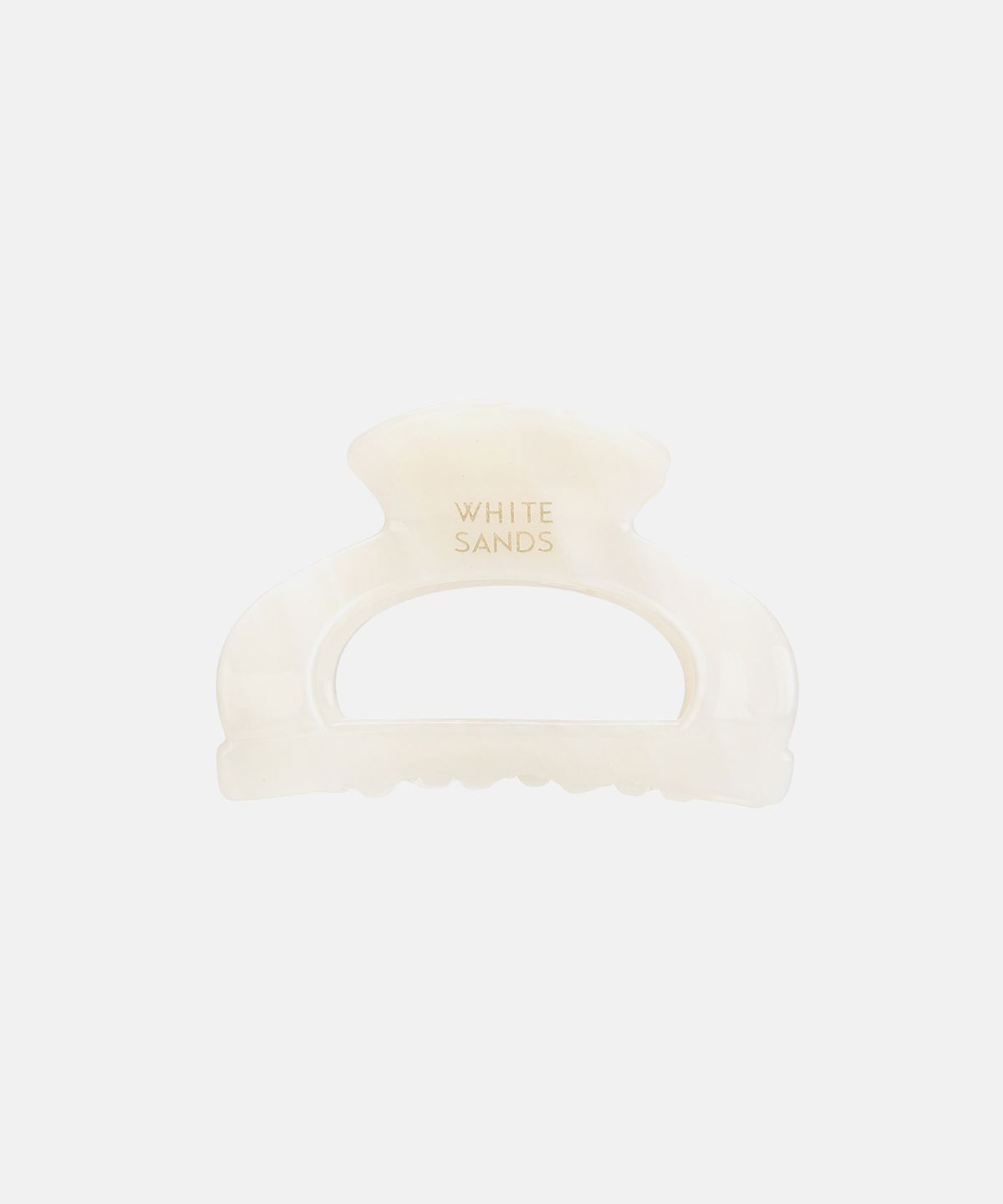 화이트샌즈(WHITE SANDS) 아세테이트 소프트 마블 반달 중형 집게핀 엘로스 (3 colors)