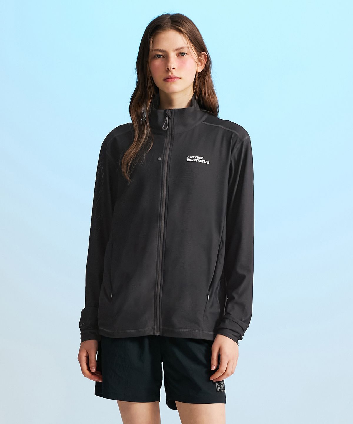 레이지비(LAZYBEE) [SET] 테크플로우 하이드로 스탠넥 집업 래쉬가드 + 스윔 쇼츠 세트 W (4컬러)