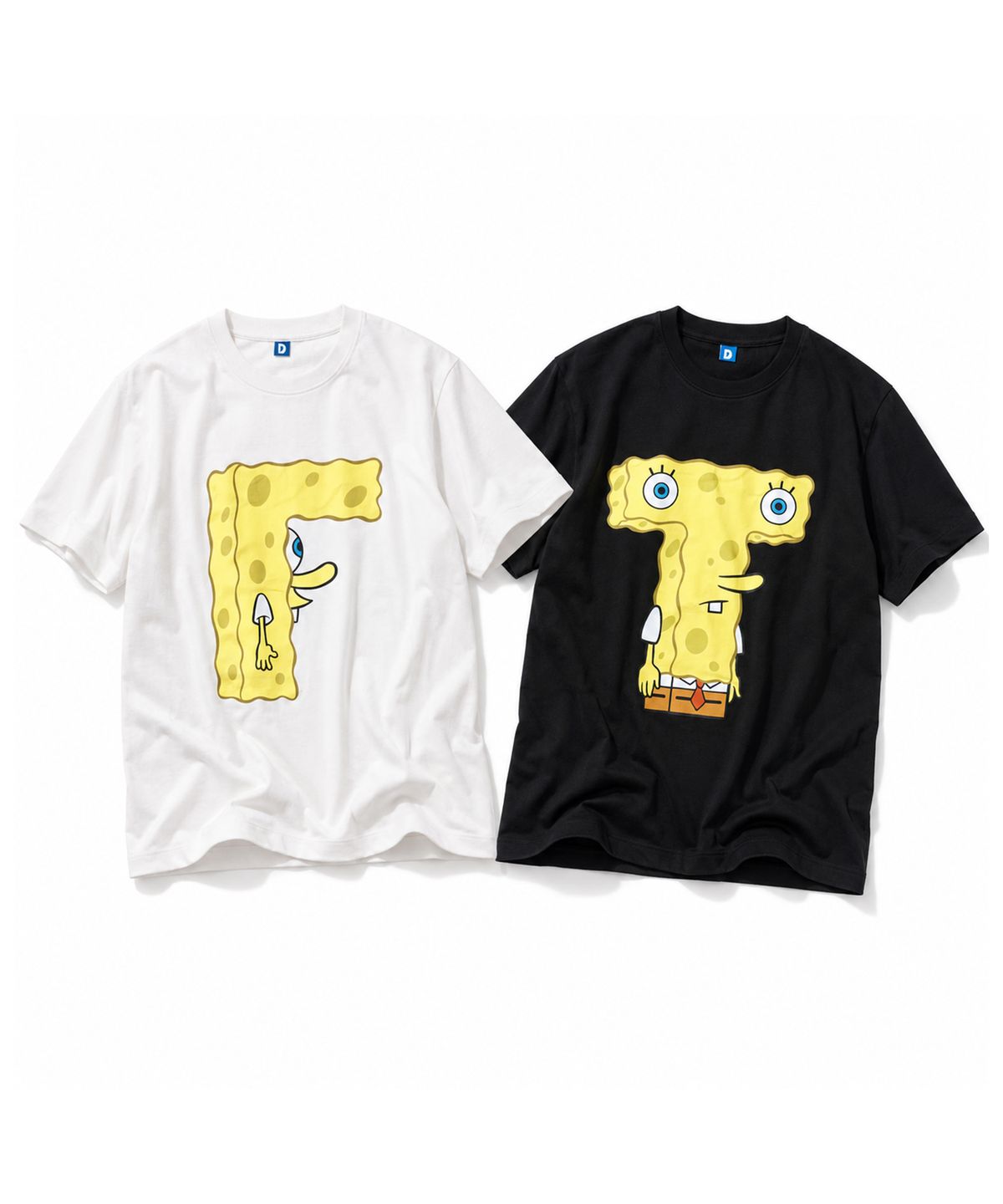 댄꼼마(DANCOMMA) 스폰지밥  T,F 반팔 티셔츠 2pack