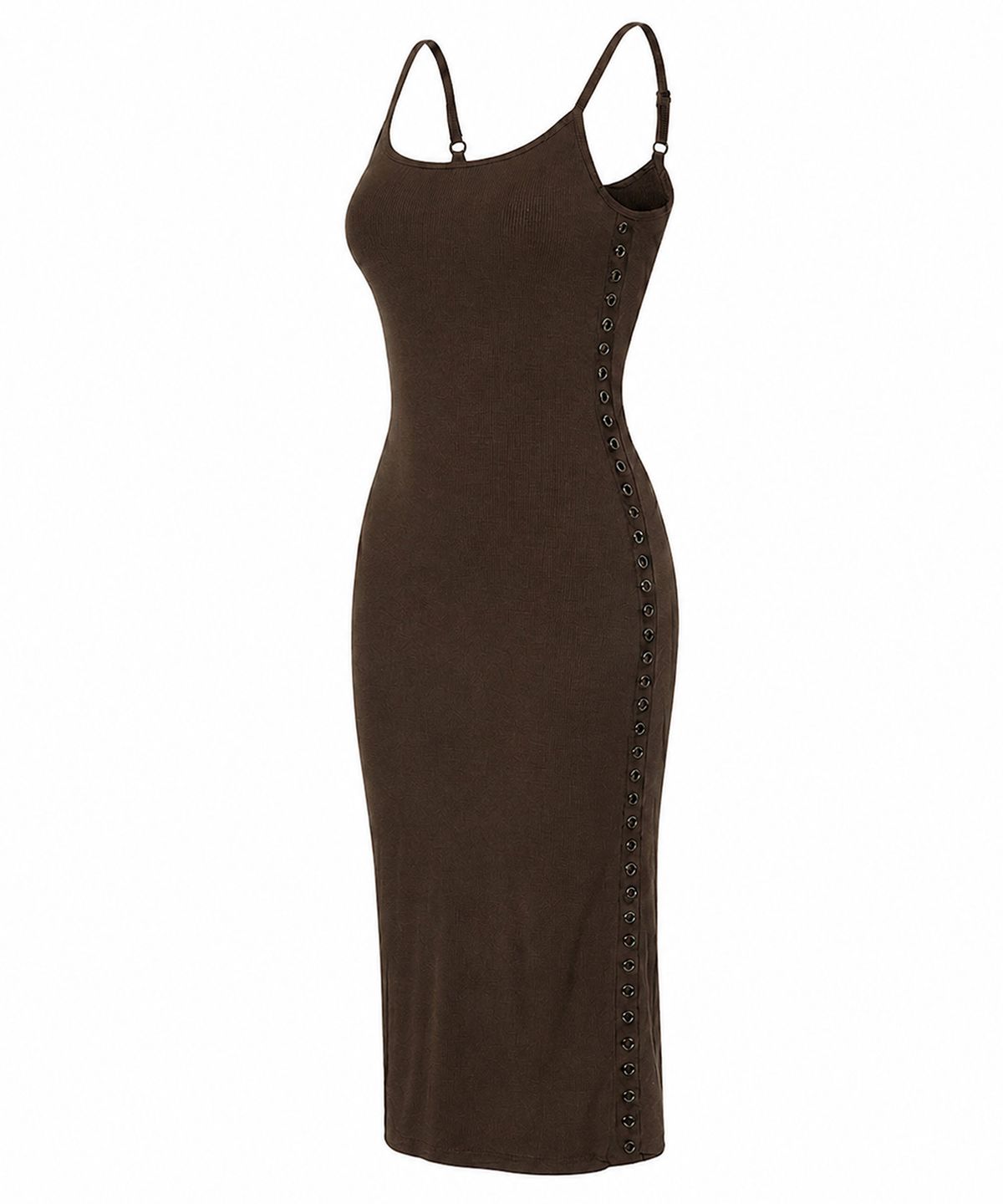 로페즈(LOPEZ) Hourglass eyelet dress (Brown)