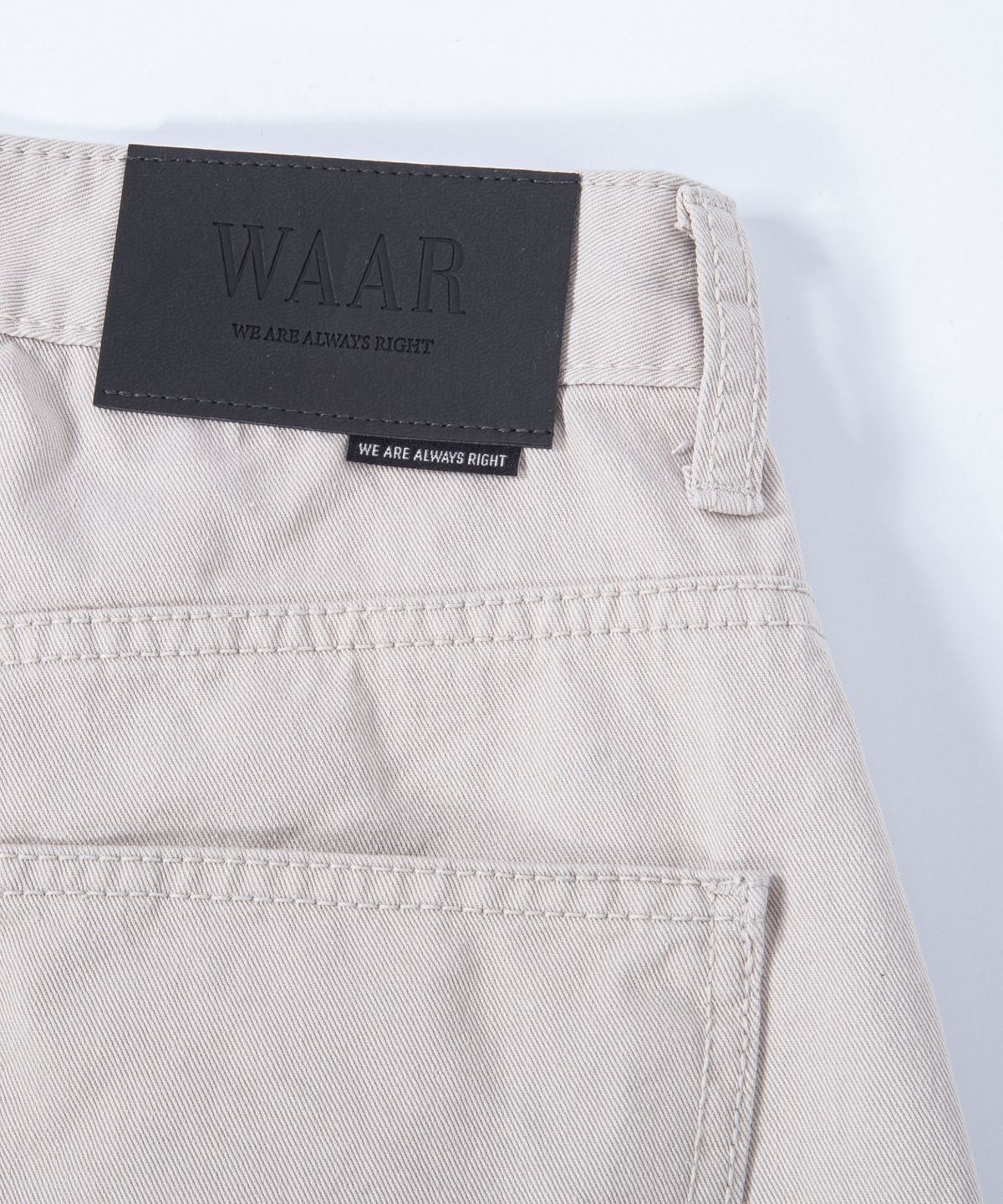 와르(WAAR) M293 치노 와이드 코튼 팬츠_라이트 그레이