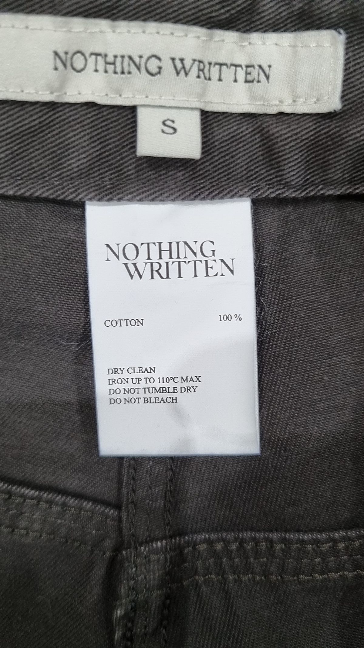 낫띵리튼(NOTHING WRITTEN) 코튼 팬츠 S