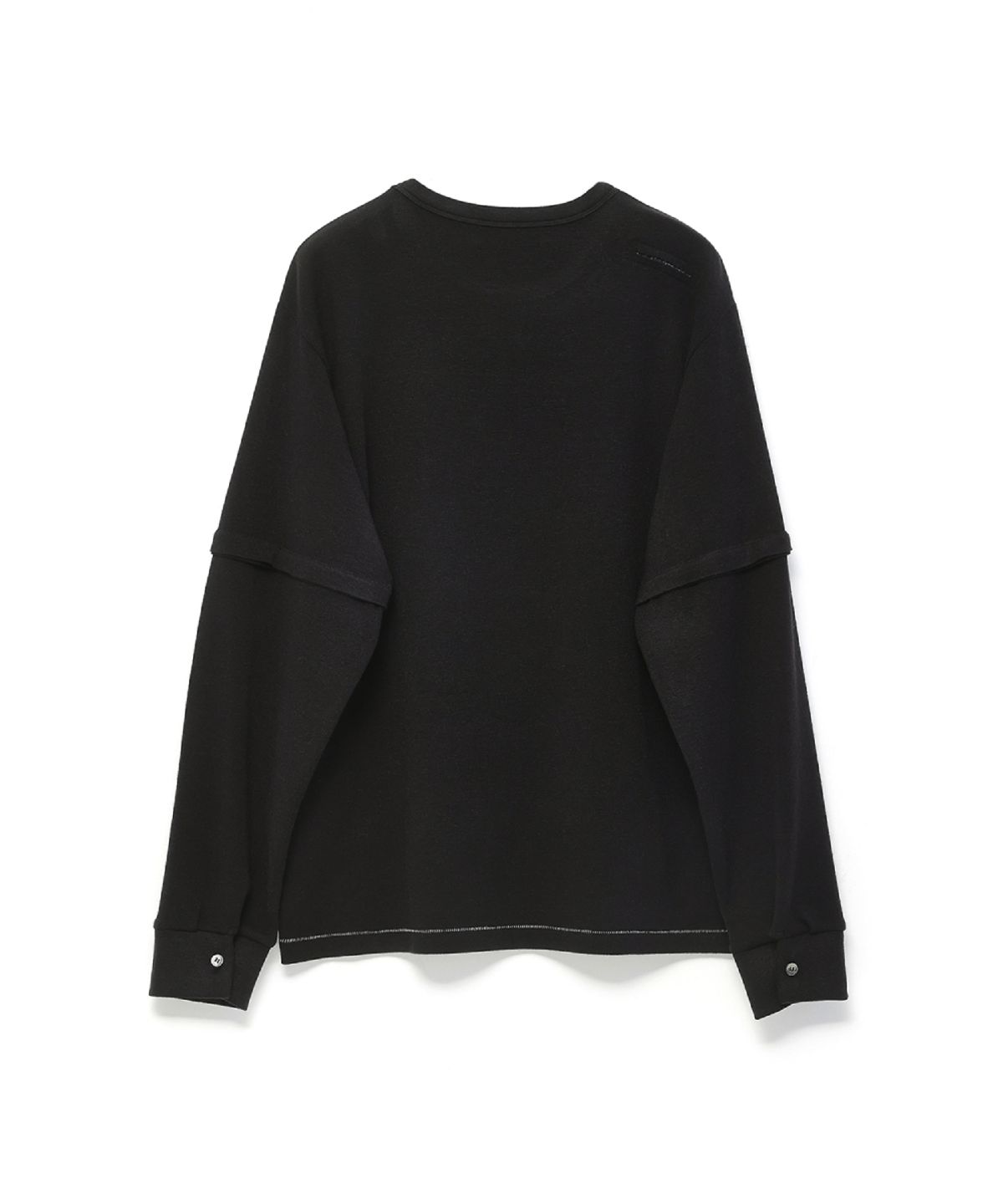 해칭룸(HATCHINGROOM) Layer Cuffs Tee V2 Black