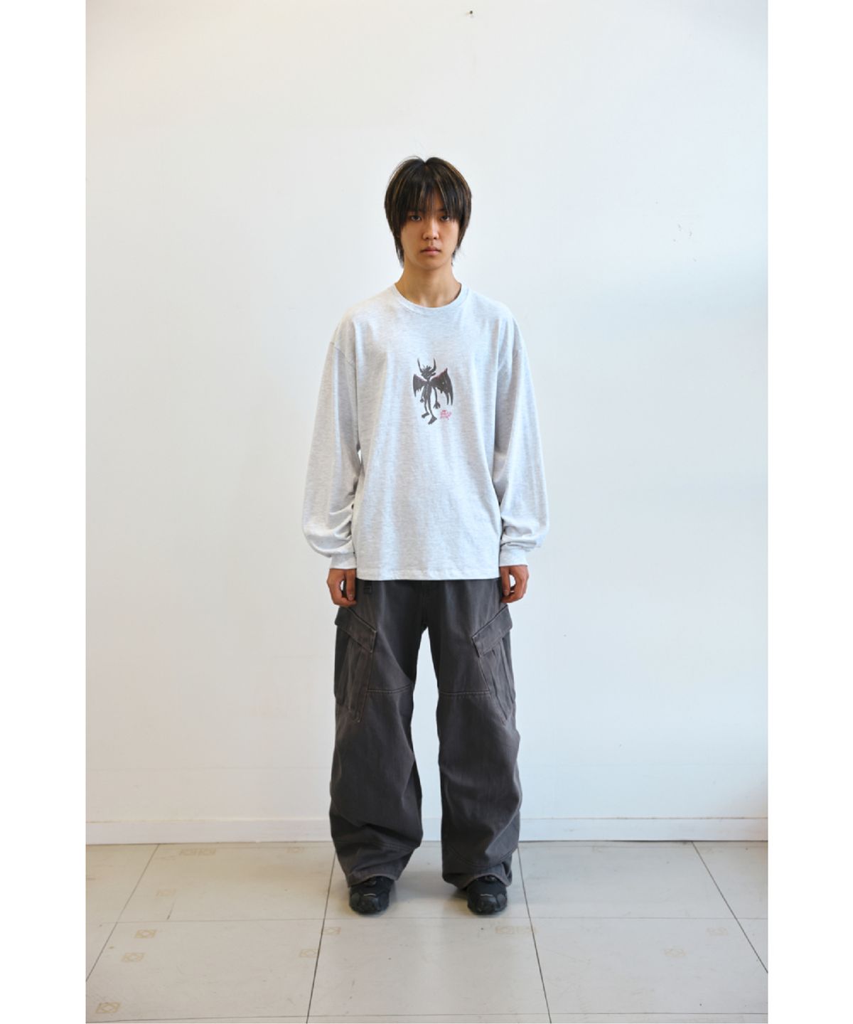 해칭룸(HATCHINGROOM) Devil Tee 1% M.Grey
