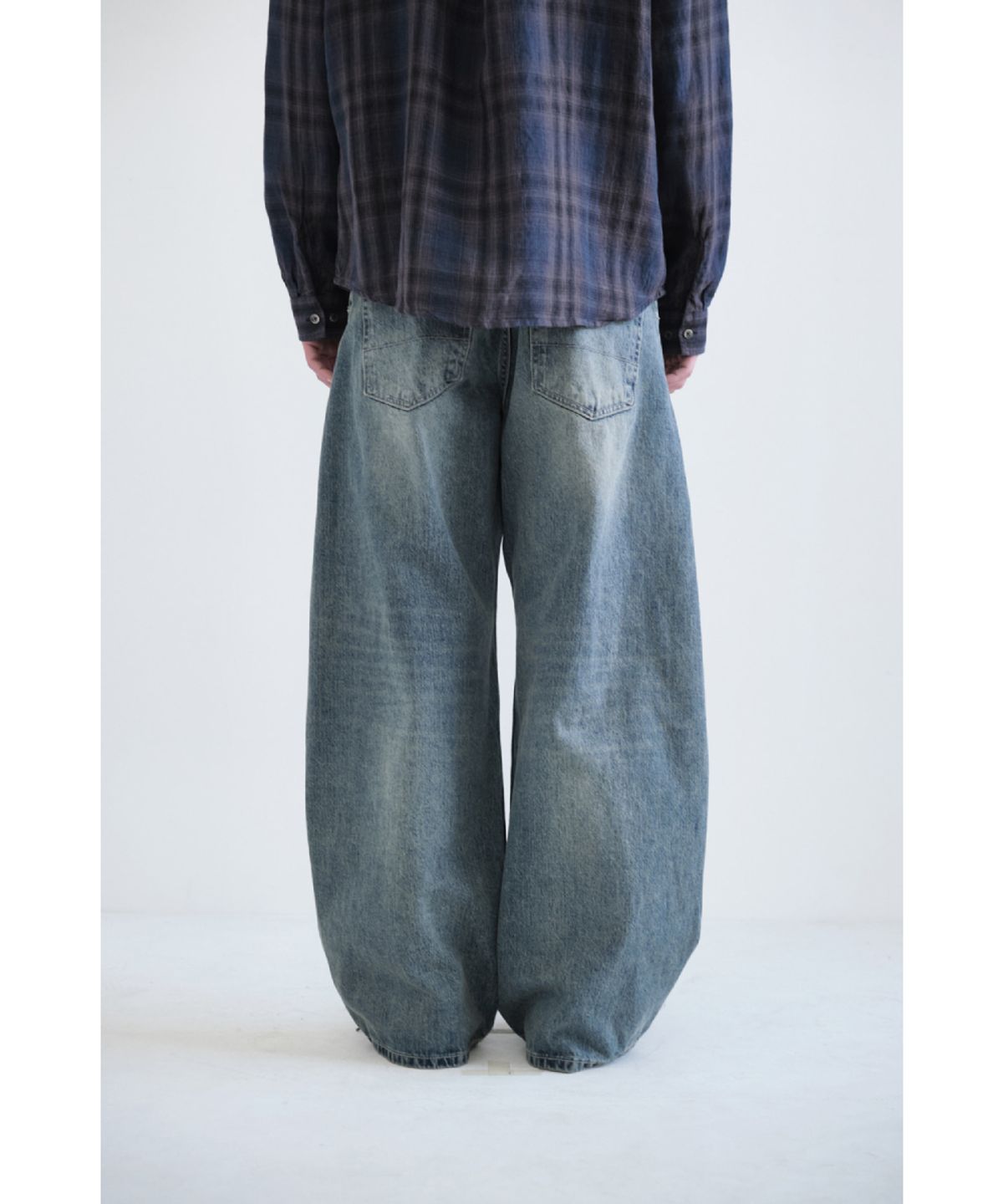 해칭룸(HATCHINGROOM) Wide Curve Jeans Vintage Blue