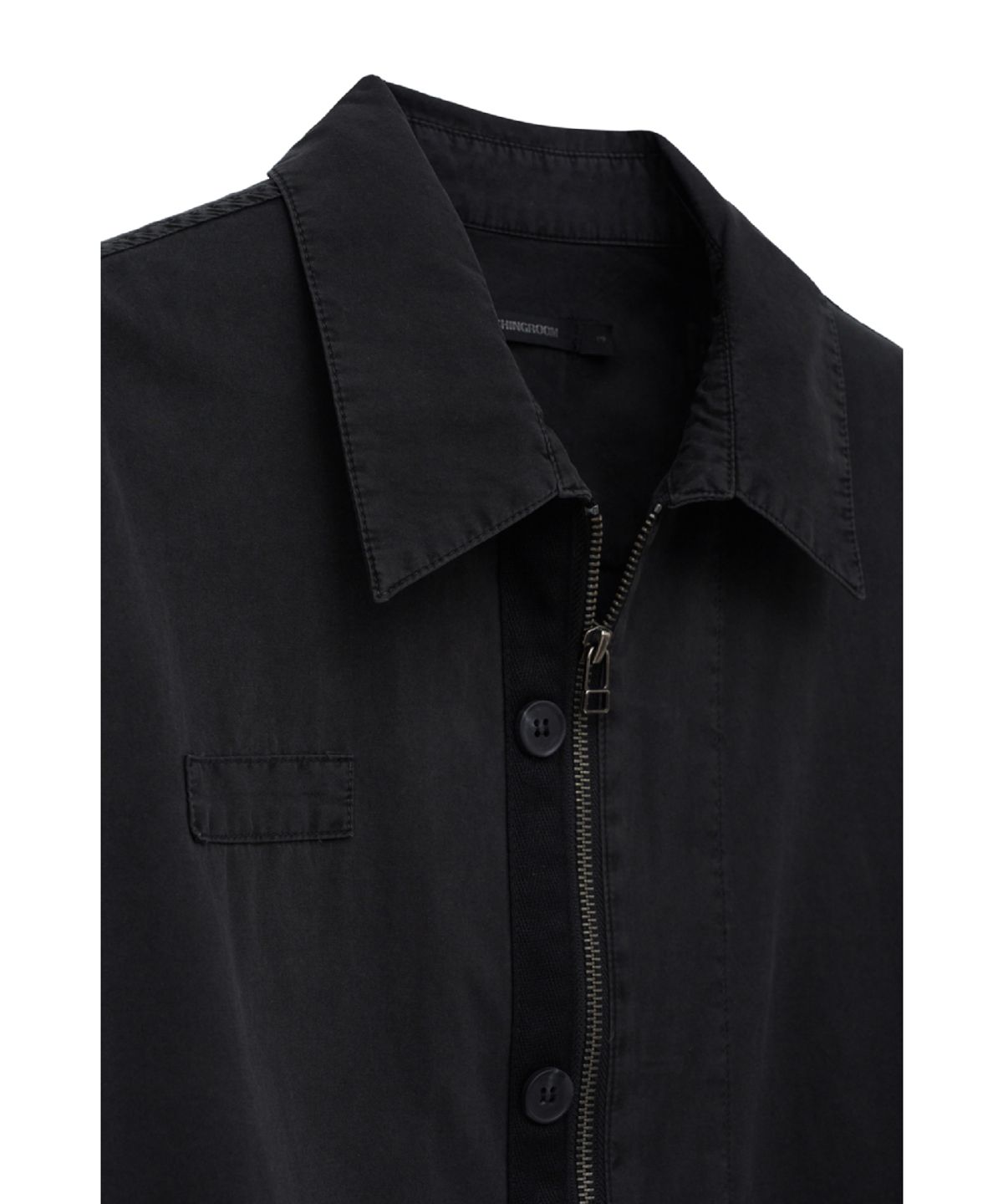 해칭룸(HATCHINGROOM) Boxer Shirket Long Dyed Black