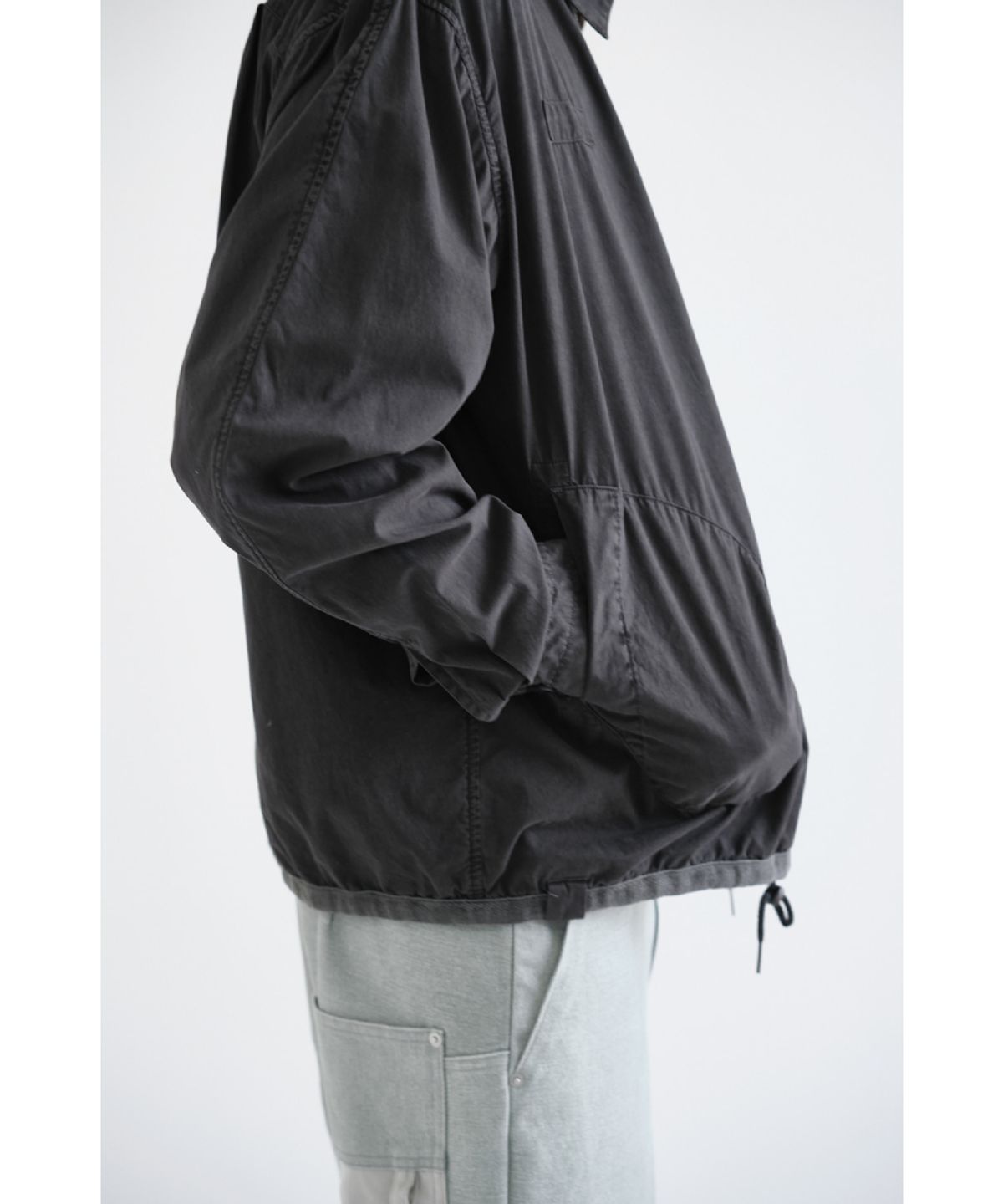 해칭룸(HATCHINGROOM) Boxer Shirket Long Dyed Black