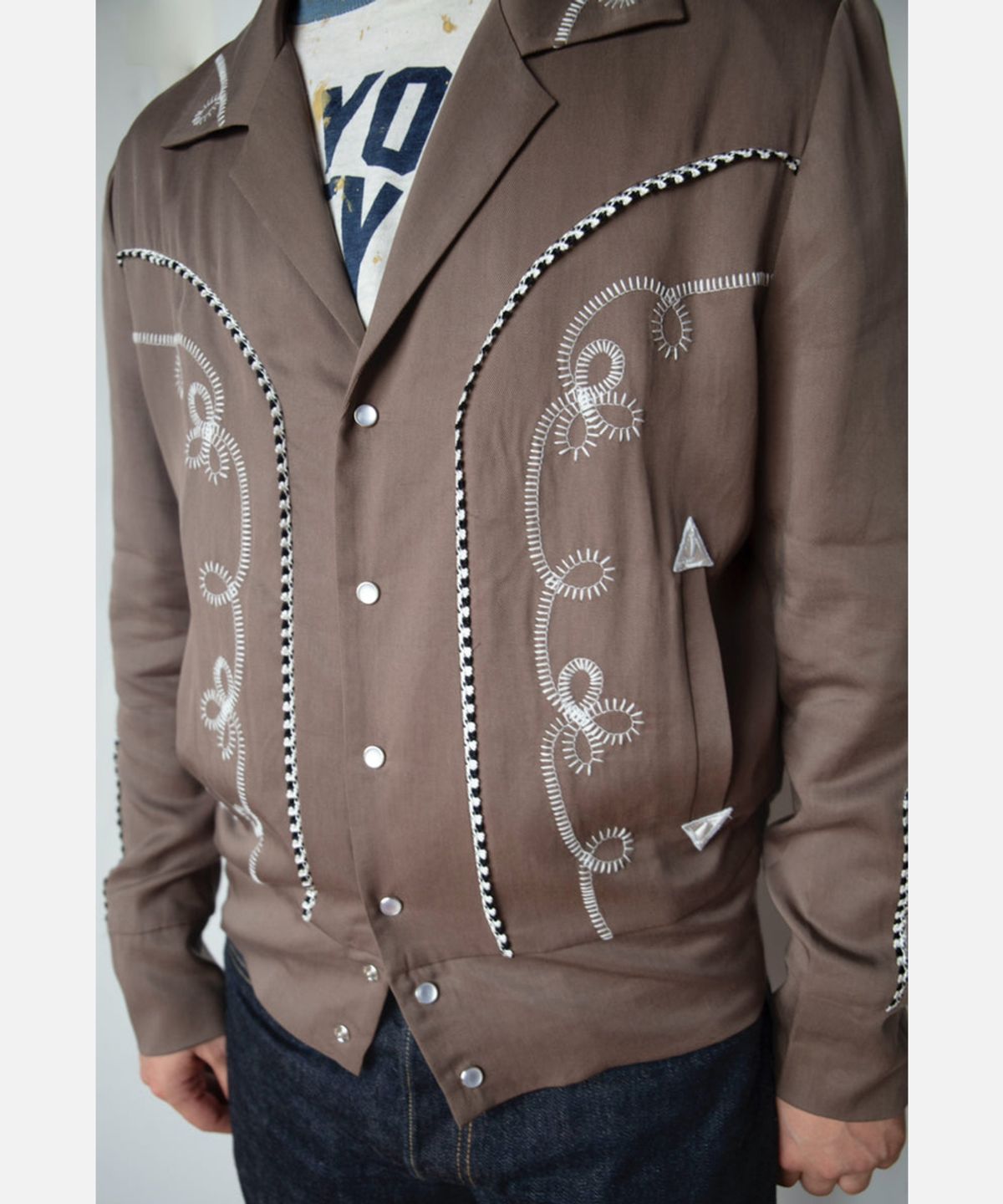 에이치바씨(HBARC) BOLERO MENS JACKET - COCOA/WHITE