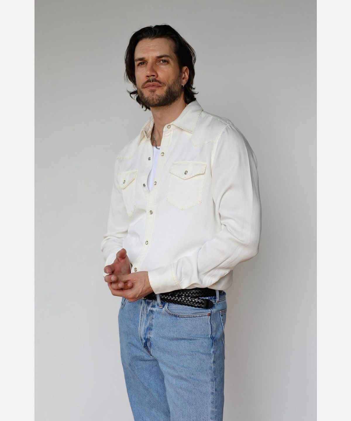 에이치바씨(HBARC) BROOKLYN MENS SHIRT - OFF-WHITE