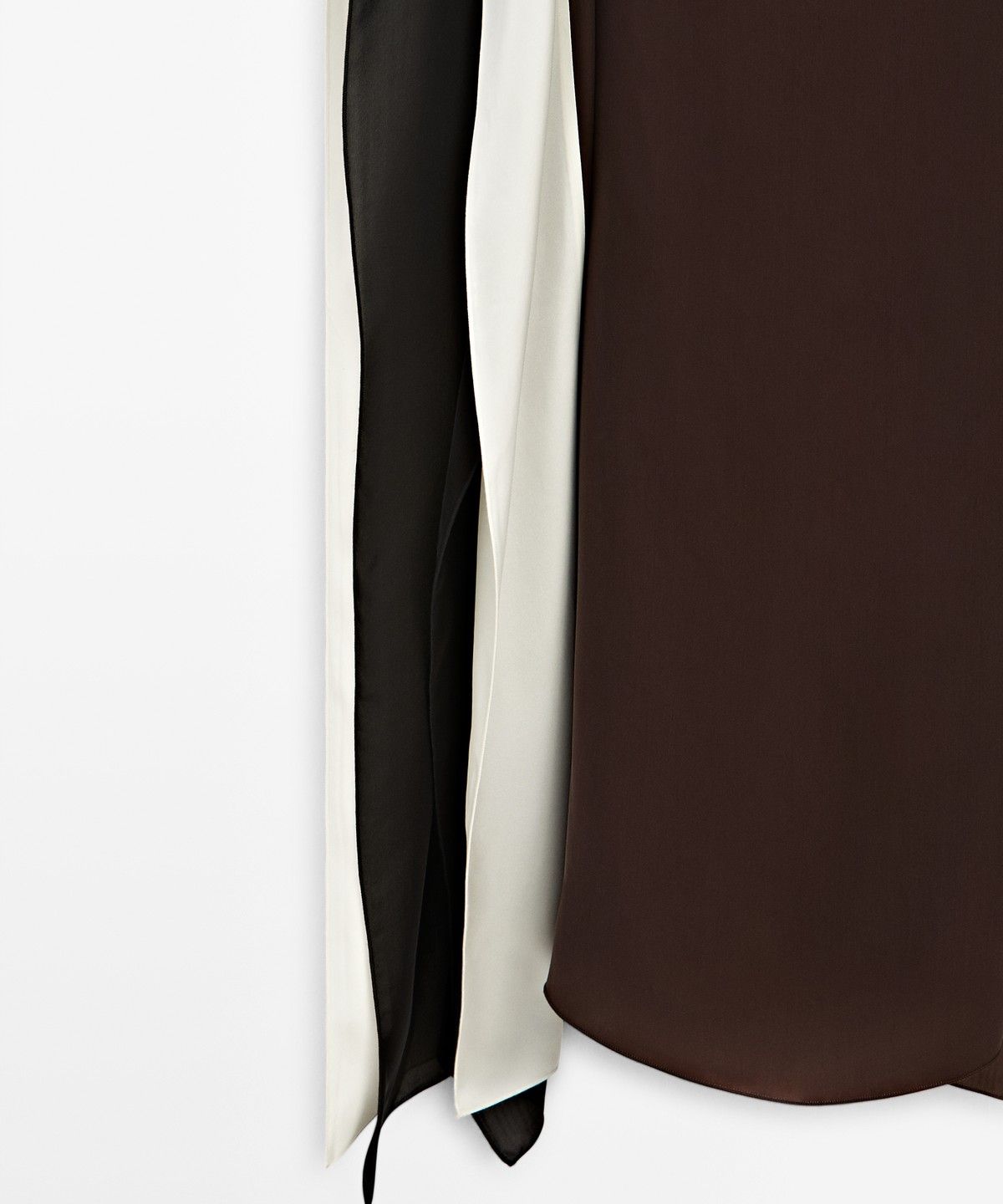 마시모두띠(MASSIMO DUTTI) 컬러 블록 플루이드 미디 원피스