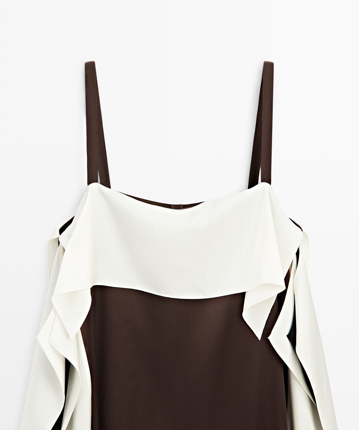 마시모두띠(MASSIMO DUTTI) 컬러 블록 플루이드 미디 원피스