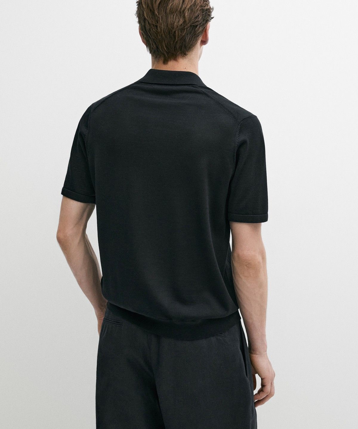 마시모두띠(MASSIMO DUTTI) 다이아몬드 패턴 저지 폴로