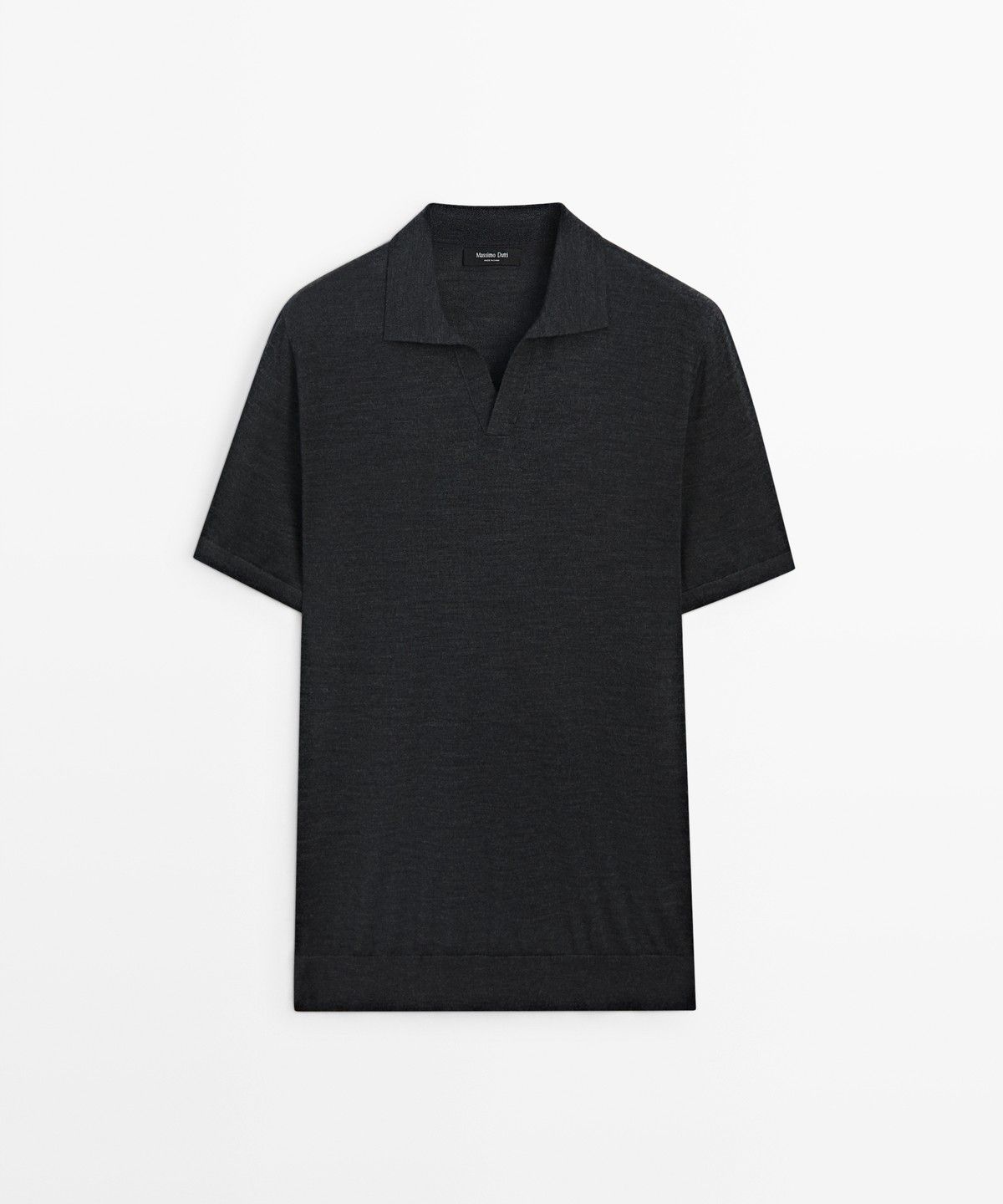 마시모두띠(MASSIMO DUTTI) 울 블렌드 반팔 니트 폴로셔츠